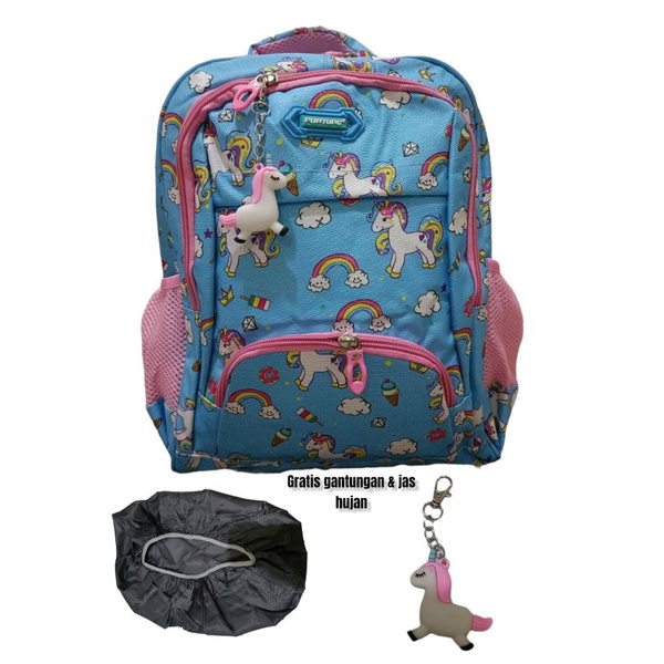 TAS RANSEL ANAK PEREMPUAN TAS ANAK SD SMP Gratis gantungan Tas import 100%