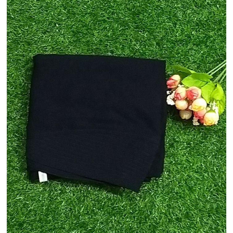 khimar jetblack Bolong tangan Jetblack Non  pad / padbusa/ antem ready stosck-L