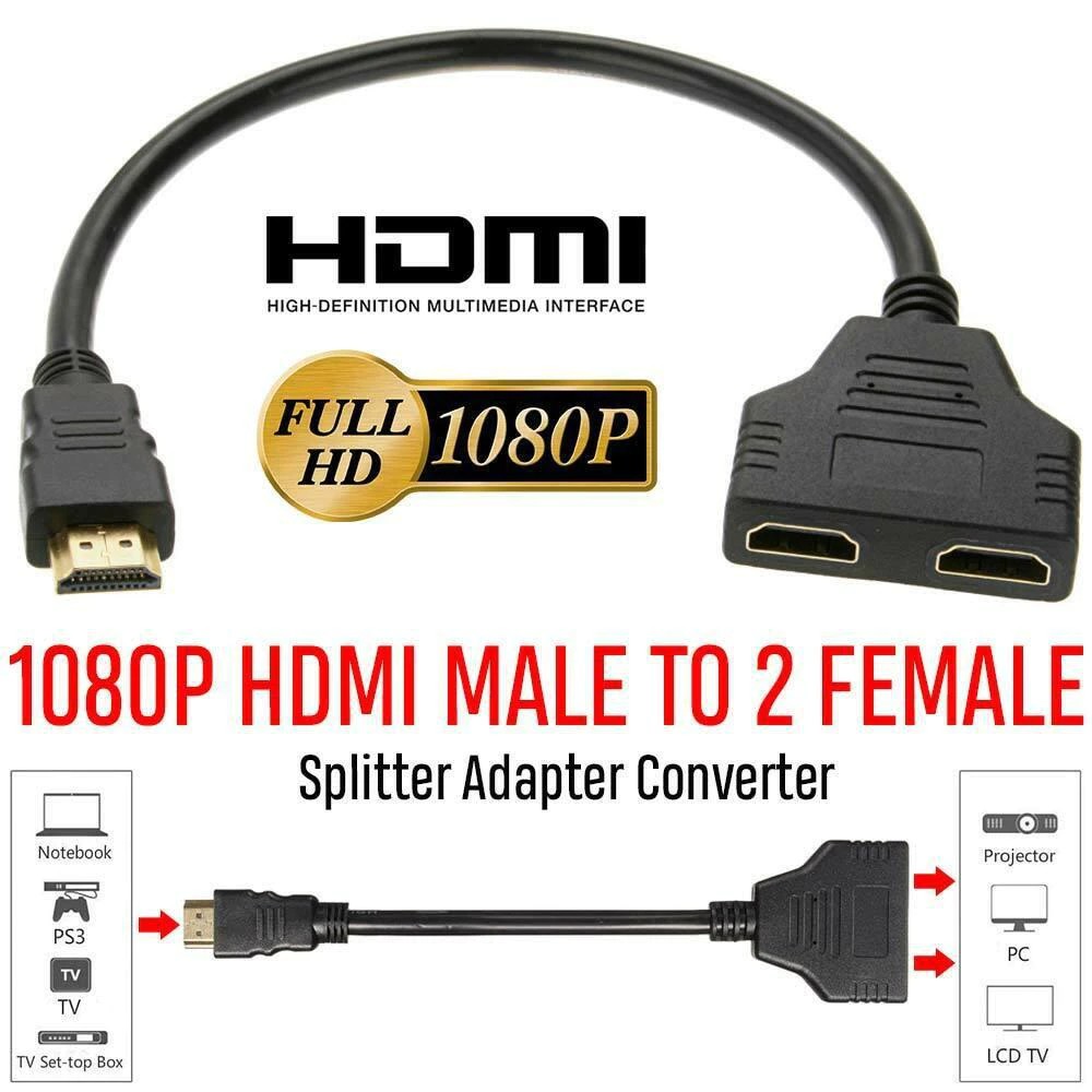 Kabel HDMI Cabang Splitter 2 Port