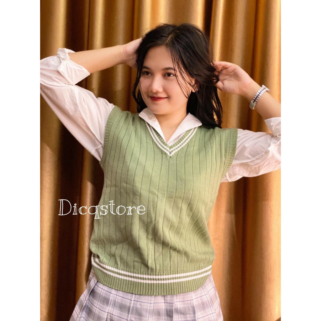 DISCON..!!!VEST ROMPI POLET KNIT KOREA