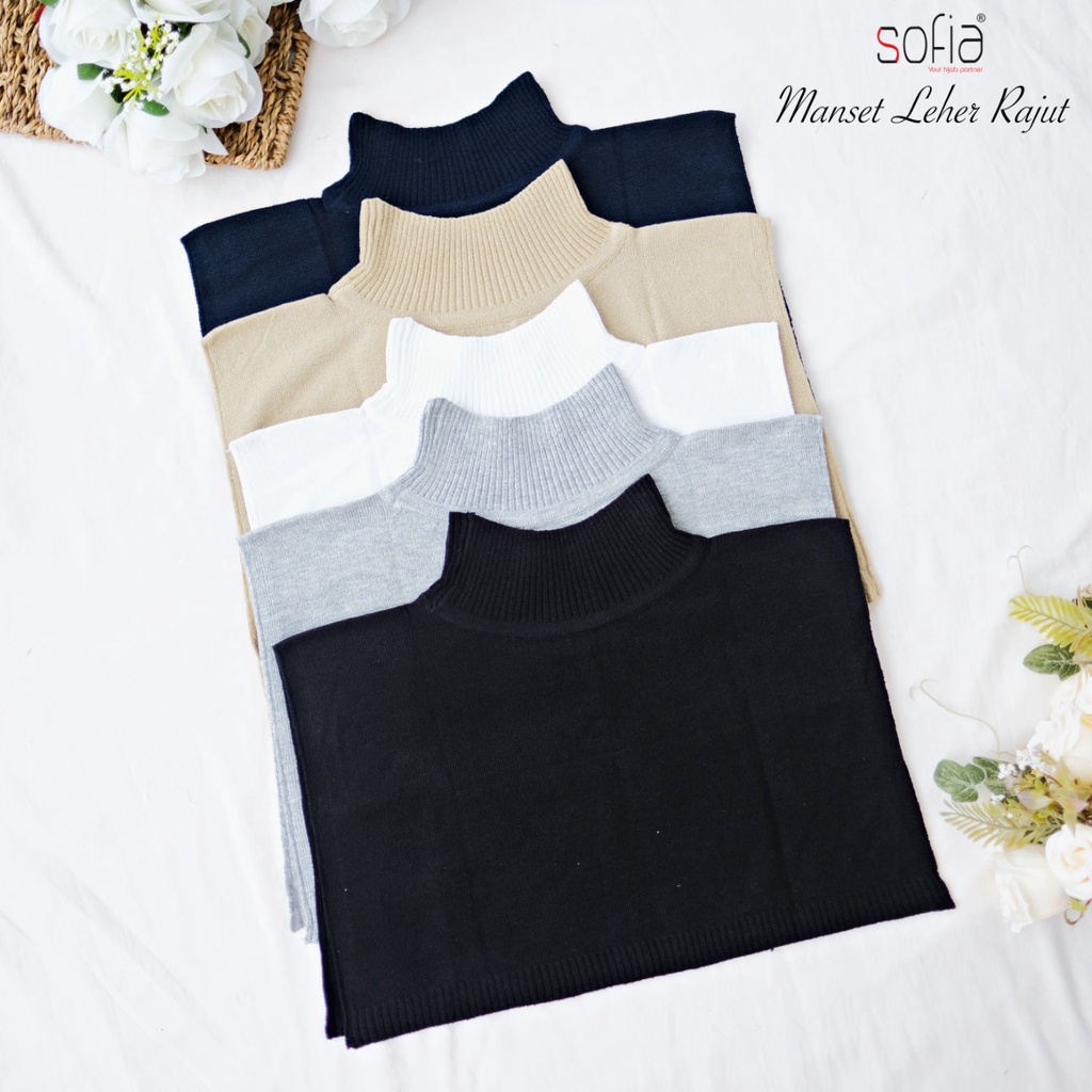 Manset Leher Rajut Bahan Rajut Premium Asra Hijab