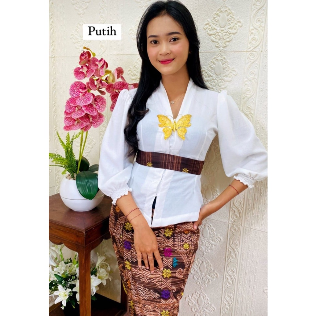 Kebaya Jadi Katun Flowy Full Strait Kringkel