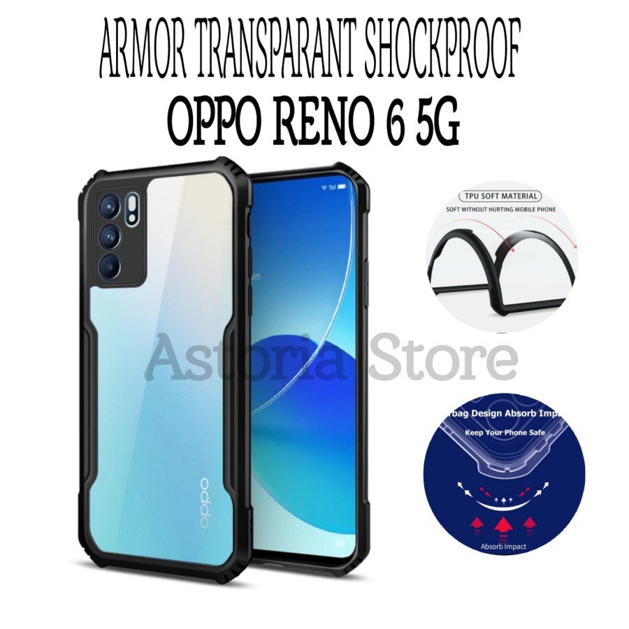Case OPPO RENO 6 4G / RENO 6 5G Armor Transparant Shockproof Softcase Cover