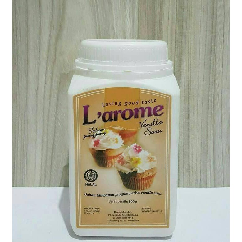 

Larome vanilla susu, L'arome perisa vanila 500gram BERKUALITAS