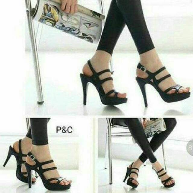 NunuLisaTan -  2 WARNA Termurah High Heels Hak Wanita Tinggi 9cm HEELS TALI TALI