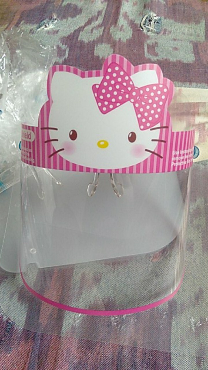 Face Shield Anak / Motif Karakter Bervariasi / Doraemon - Spiderman - Hellokity - Princess