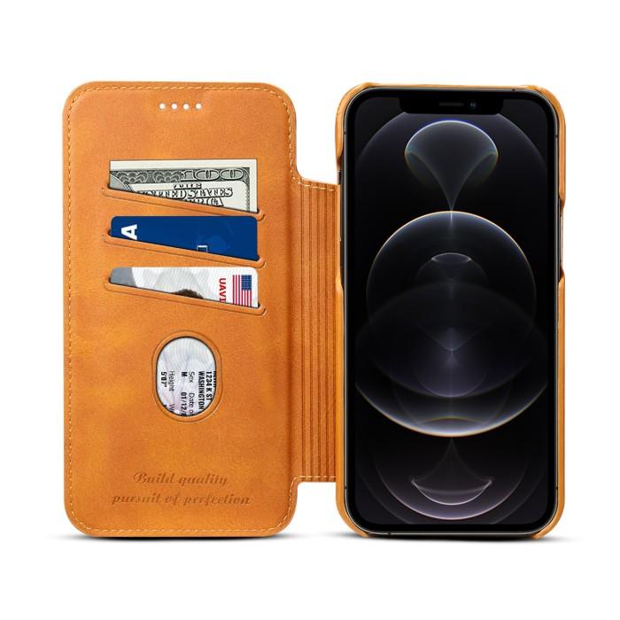 Leather Case iPhone 12 Pro Max / 12 Mini Card Slot Casing Kulit Cover