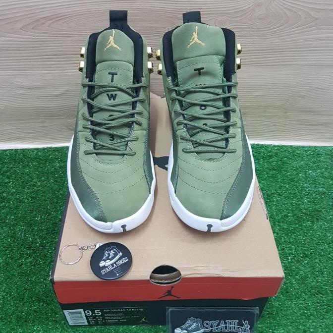 jordan 12 olive green