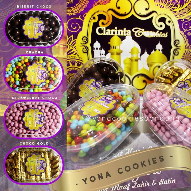 Paket Coklat Clarinta Yona Cookies isi 4 toples