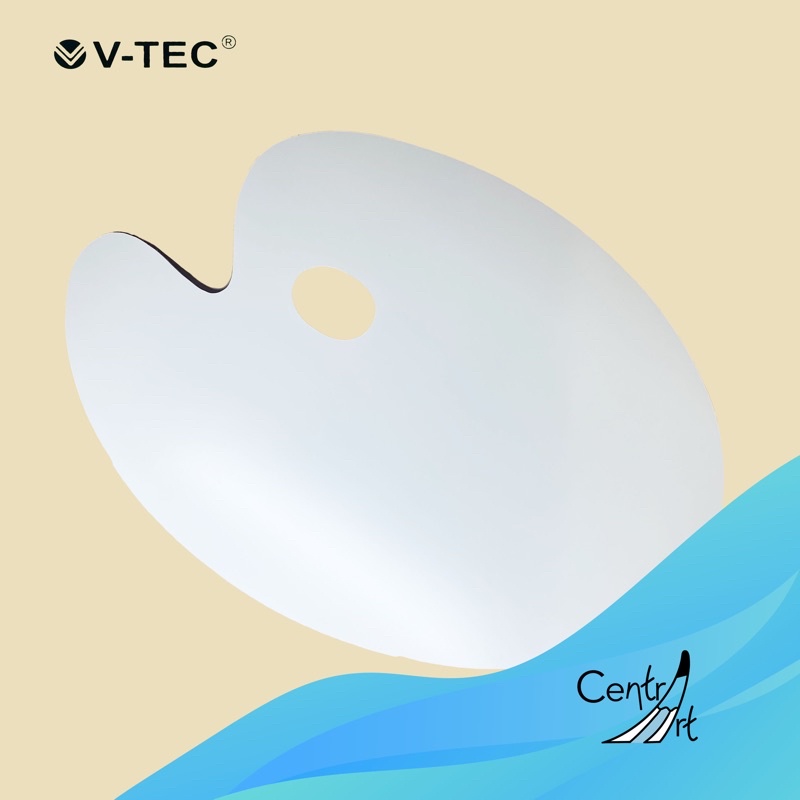 

palet lukis kayu oval besar kecil Vtec palette