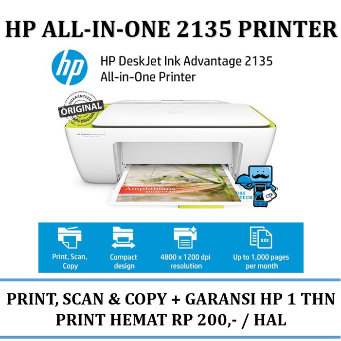 Printer HP 2135 Deskjet Ink Advantage All-in-One Printer