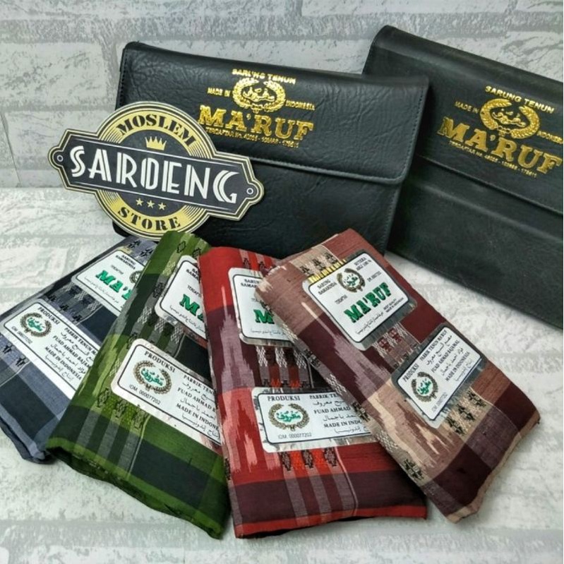 Sarung Tenun Ma'ruf Full Sutera Sutra Spunsilk 210 Motif 016