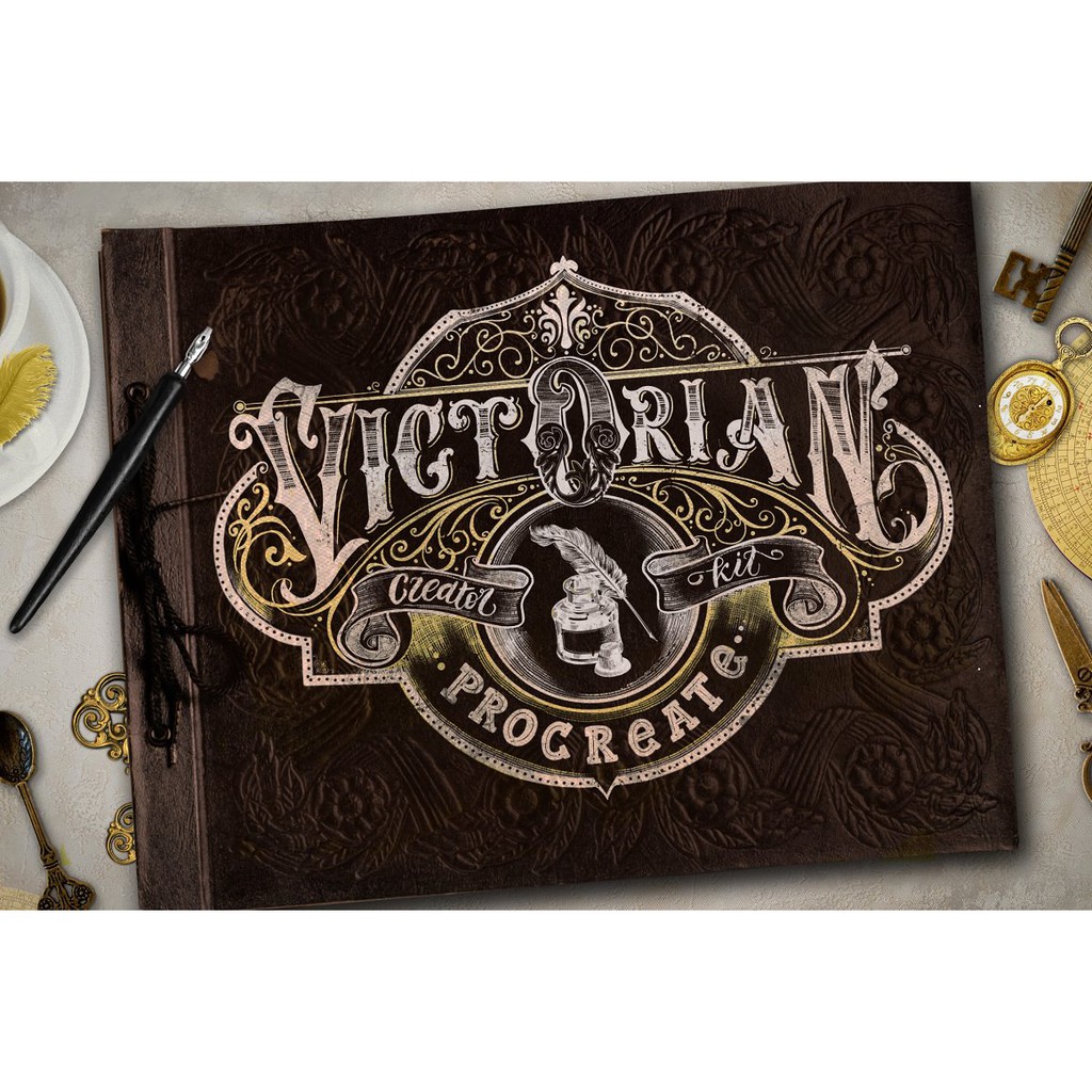 Procreate Brush - Victorian Lettering Creator Kit for Procreate