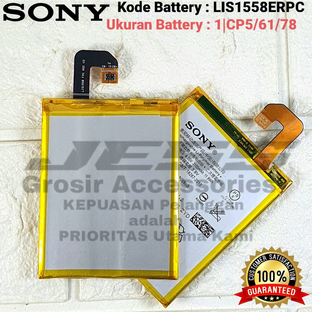 Baterai Battery Original SONY XPERIA Z3 BIG - XPERIA Z3 DUAL - XPERIA Z3V 4G LTE - SO-01G , SOL26 , L55T , L55U , D6603 , D6633 , D6643 , D6646 , D6653 Kode Batre LIS1558ERPC