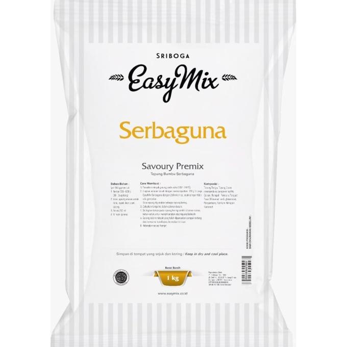 

Tepung Premix Sriboga EasyMIx Serbaguna 1kg ( Non Repack )