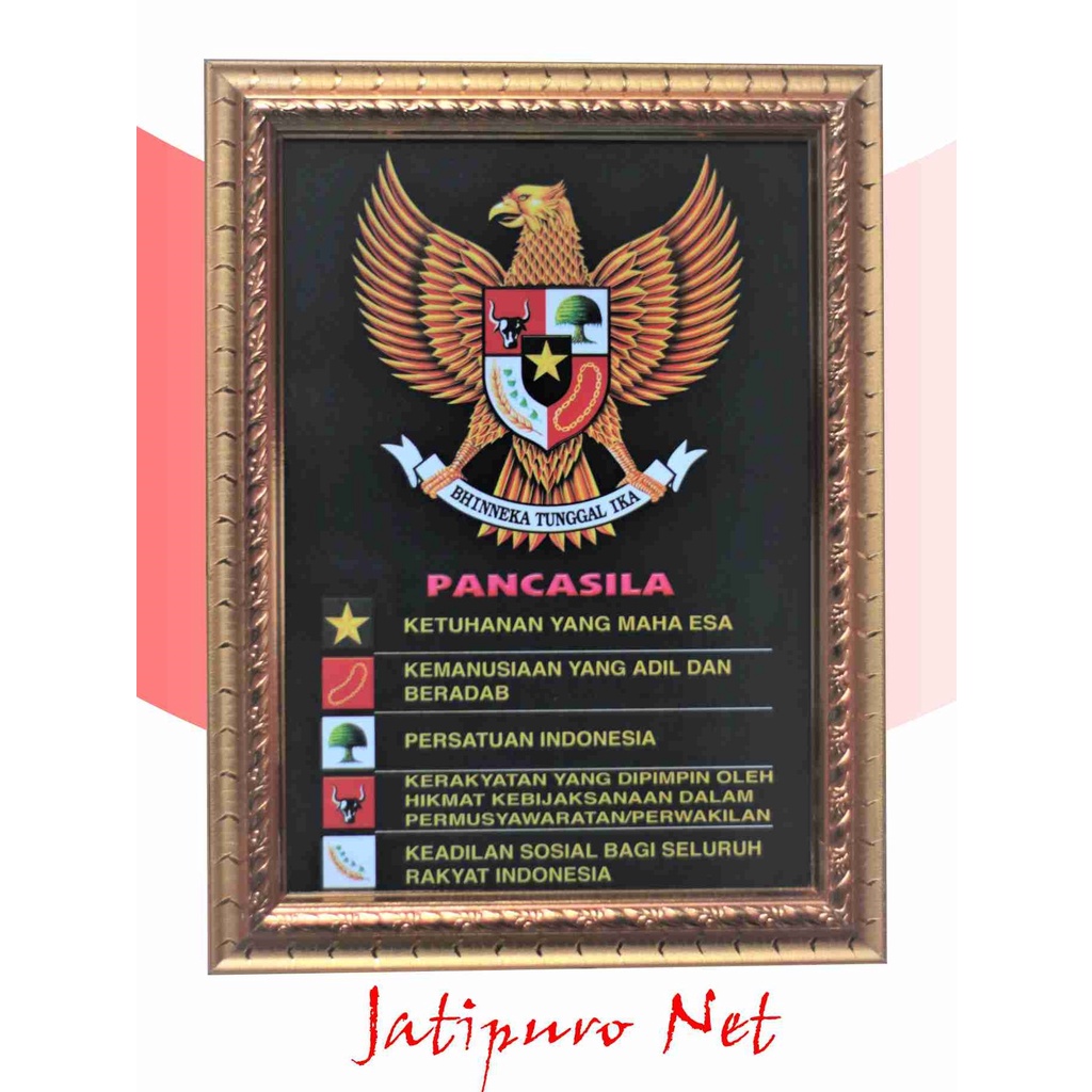 Pigura Garuda Pancasila A4+
