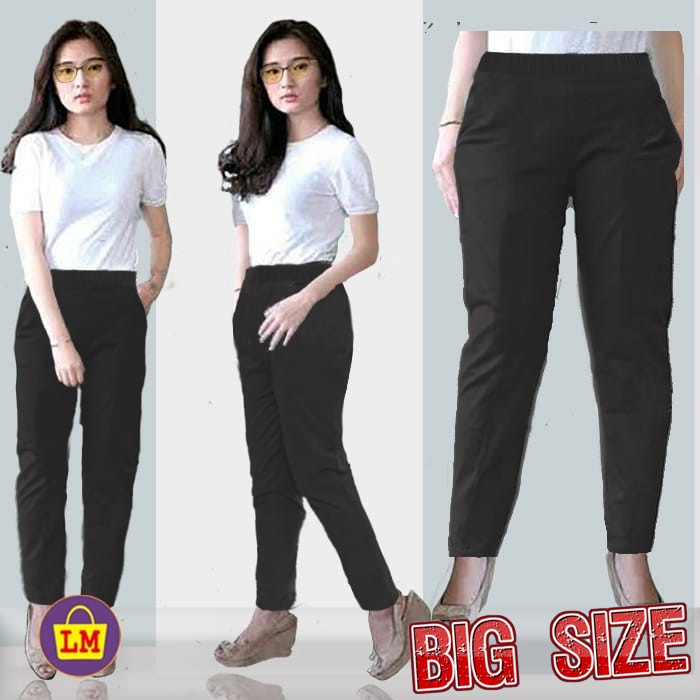 TERMURAH TERLARIS Celana Wanita Jumbo Jogger Panjang SIMPLE STANDAR &amp; JUMBO XL XXL XXXL LMS 08339 08342 08345