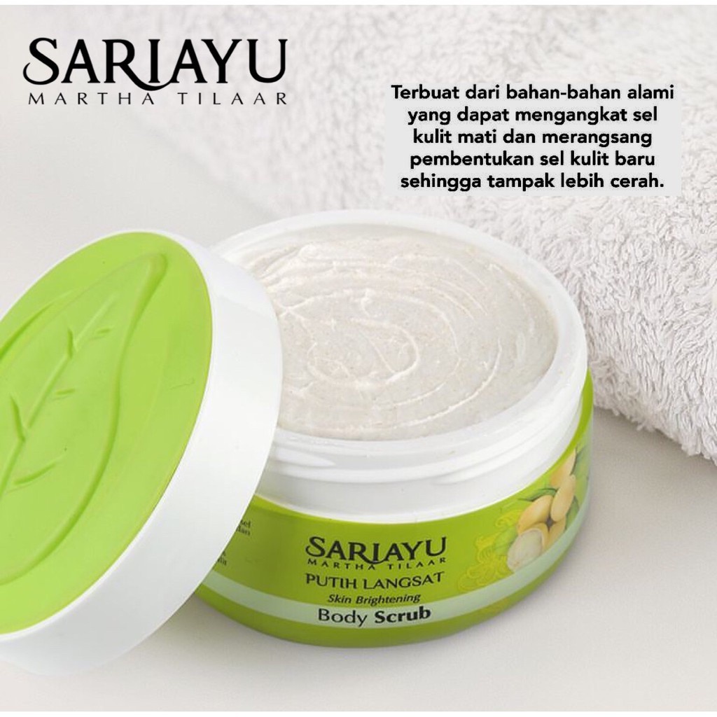 Sariayu Bright Skin Putih Langsat Body Scrub 175gr(Kemasan Baru)