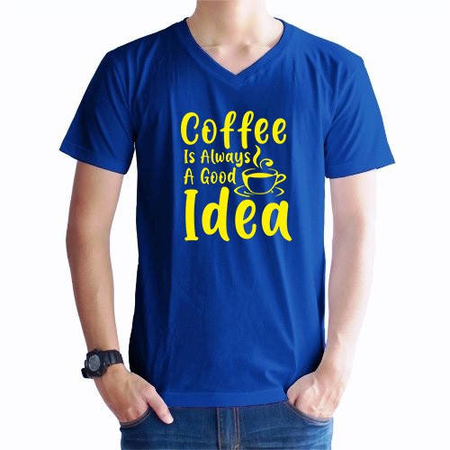 YOURSTYLE1119 - KAOS PRIA VNECK COFFEITSAGOODIDEA / KAOS VNECK / KAOS TERLARIS / KAOS UNISEX