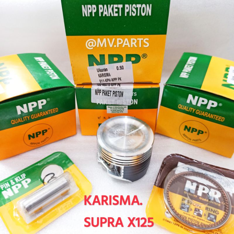 Paket piston ring seher Kit Karisma X D Supra X 125 KPH Merek NPP