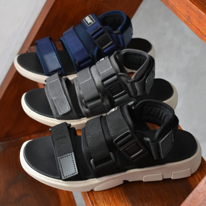 SPICA NAVY |FORIND x Volve| Sendal Gunung Original Kulit Santai Kasual Pria Lokal Sandal Footwear