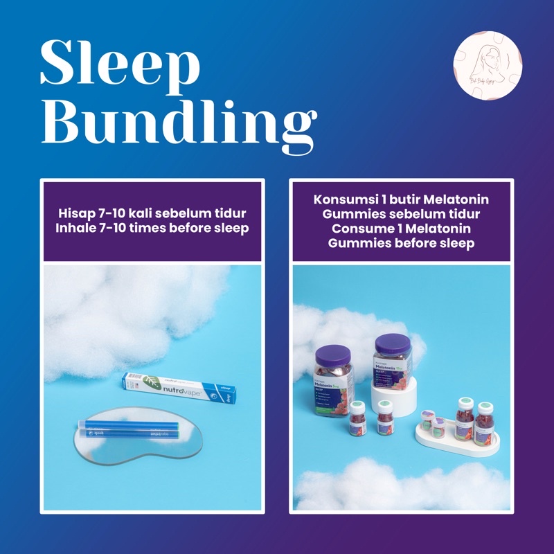 [IMPORT SLEEP BUNDLING] CLOUDY Melatonin Diffuser &amp;  30 NATROL Melatonin Gummies SLEEP CALM