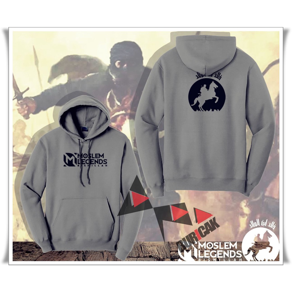 Edisi Moslem Legend Jaket Dewasa HOODIE Khalid Bin Walid