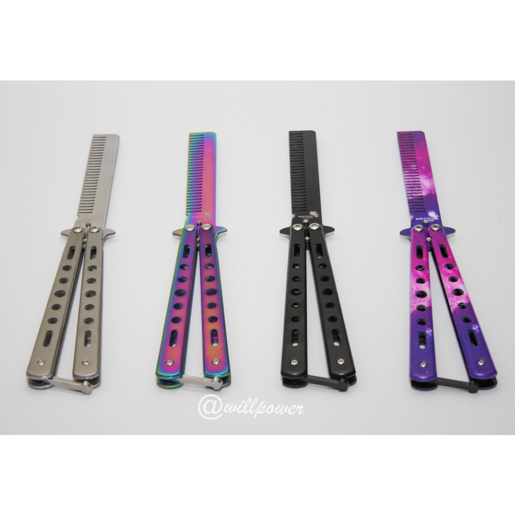 Sisir Lipat Besi Butterfly Model Balisong