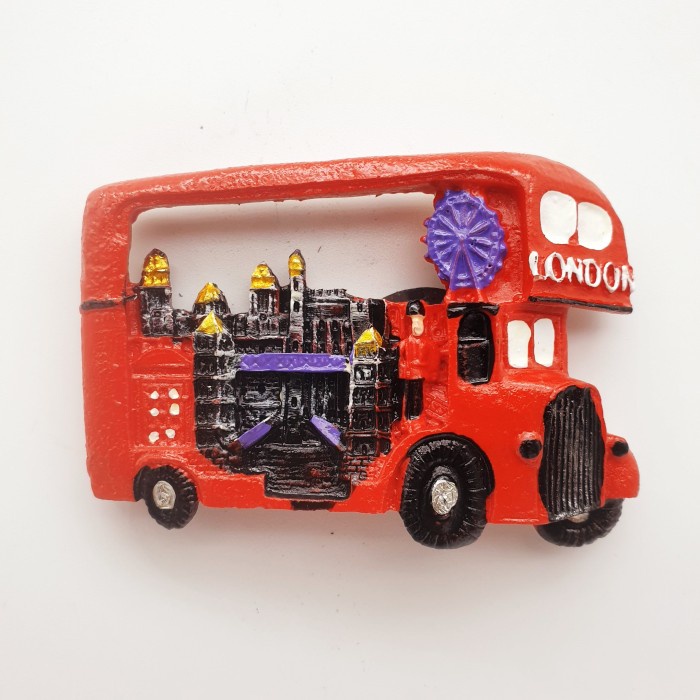 3D Fiber Souvenir Negara magnet Kulkas Tempelan kulkas LONDON BUS