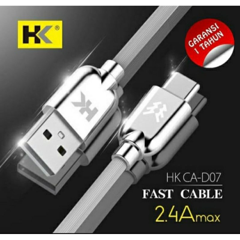 Kabel Data Charger Fast Charging HK D07 Iphone Quick Charge 2.4A Cable Data Charger Iphone HK-D07