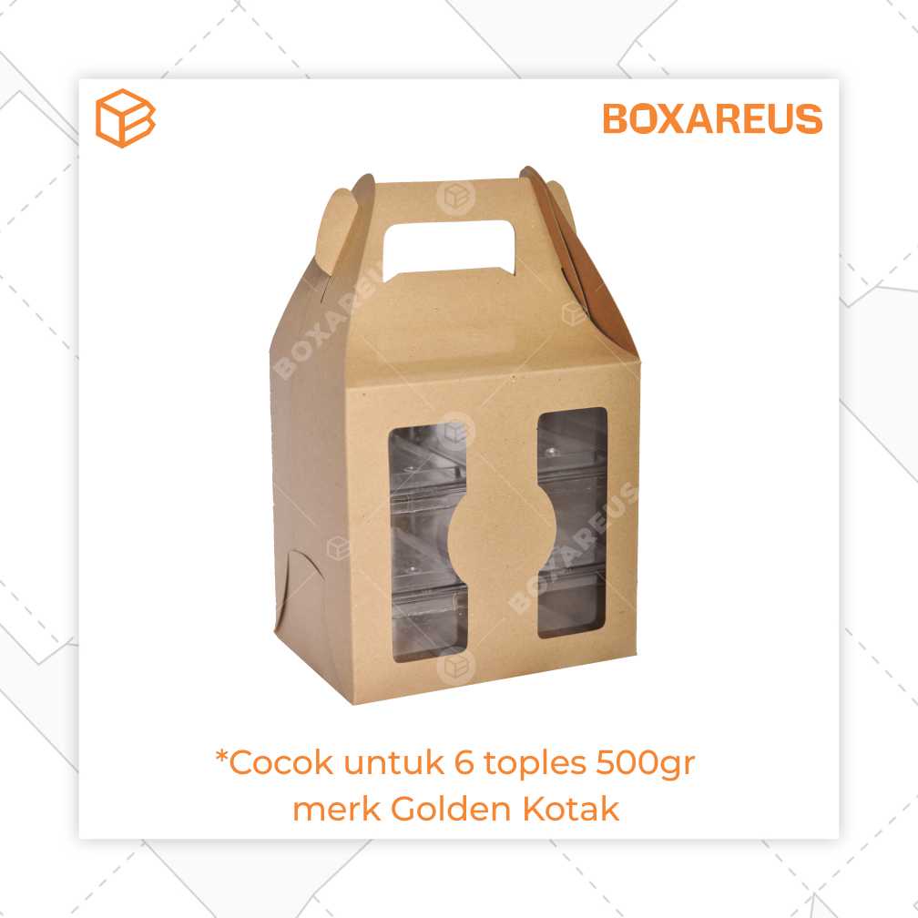 Box Toples Kue Kering Packaging Dus Hampers Kotak Kemasan | GL201520 (20pcs)