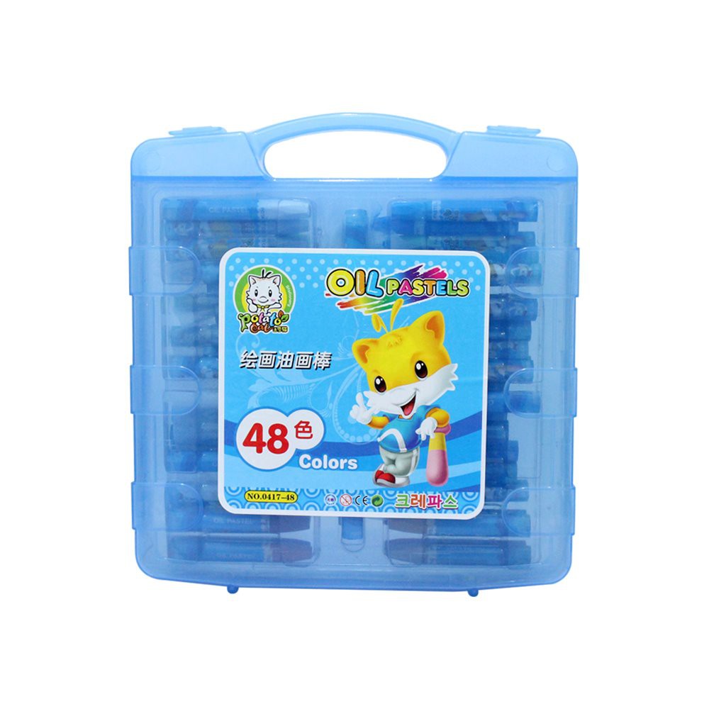 POTATO CAT 48 WARNA Crayon Oil Pastel Set 48 Color Alat Kesenian Mewarnai - OFF-74