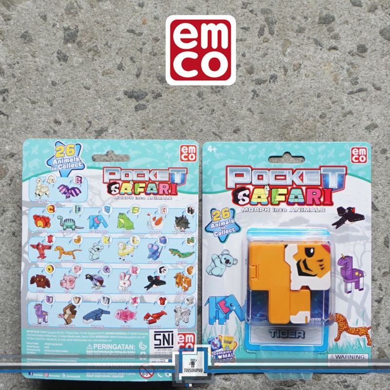 Emco Pocket Safari TIGER Letter T Morpher Robot Animal