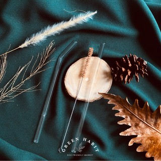 Sedotan Ka   ca / Glass Straw Transparan Eco Friendly