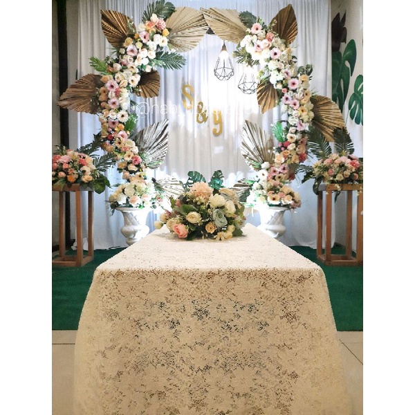 Sewa Backdrop Lamaran / Akad / Pemberkatan type Circle