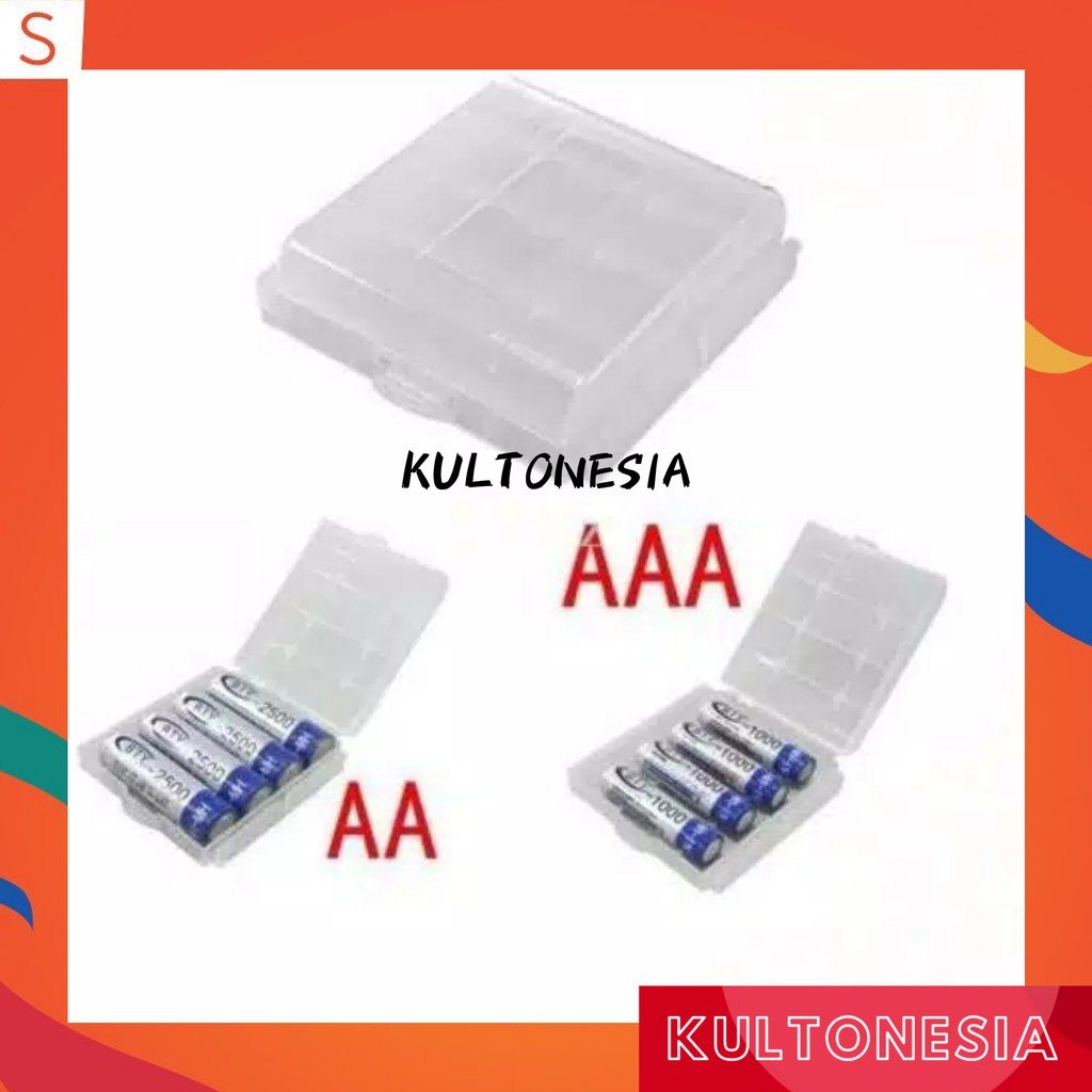 Case / Kotak / Box / Tempat Baterai eneloop 4 Slot AA AAA