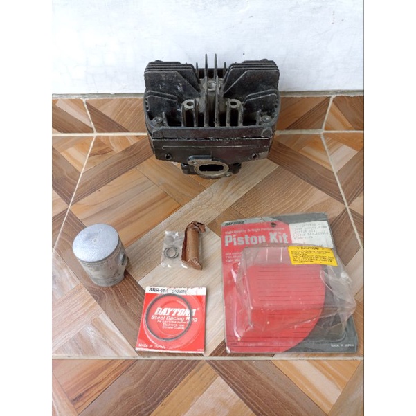 Blok seher buring piston kop cop head Yamaha Alfa champ sigma kode 2jg Y-6 Original nos japan set pi