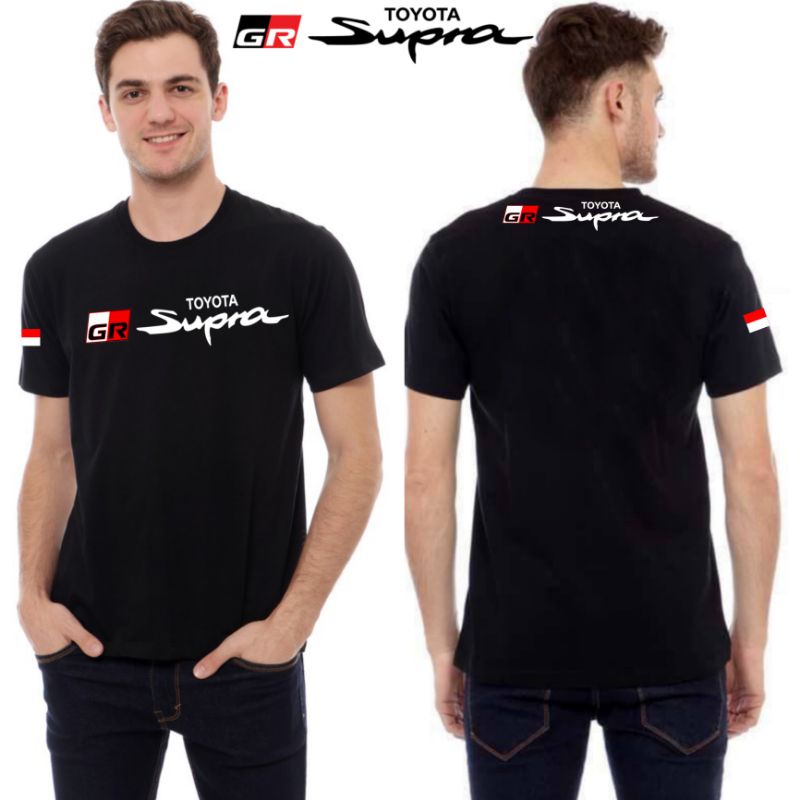 Kaos Pria Lengan Pendek GR Toyota Supra Racing / Baju Kaos Distro Otomotif Mobil GR Toyota Supra