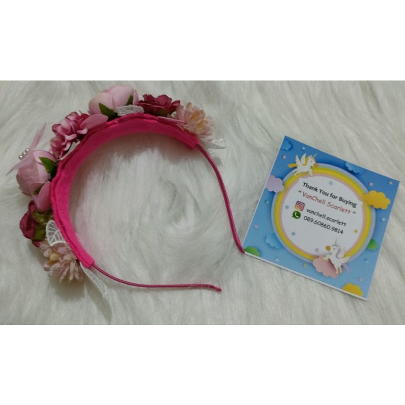 HEADBAND BABY TINKERBELL / BANDANA BAYI FLOWER (COCOK UNTUK ULTAH / PESTA)