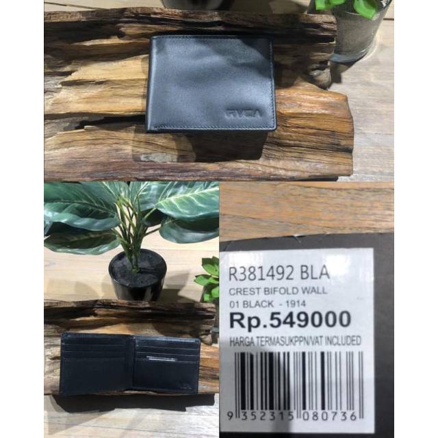 Dompet RVCA Cresh Bifold Wall Black