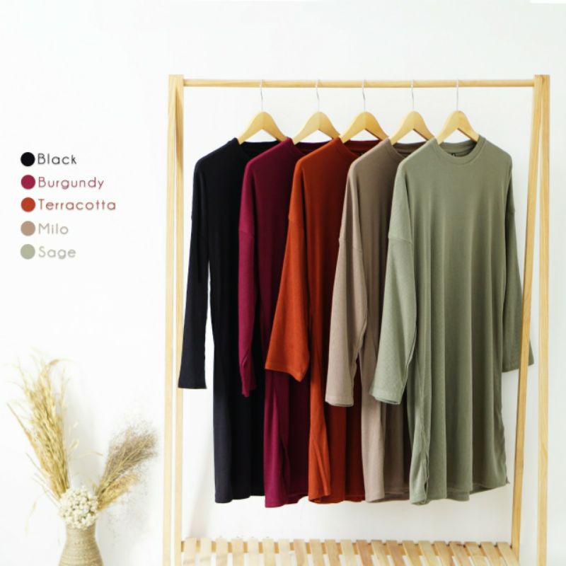 Tunik Rib / Tunik Jumbo / Tunik Rib / Tunik Kaos Rib