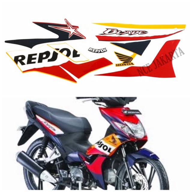 STIKER STRIPING HONDA BLADE REPSOL 2009