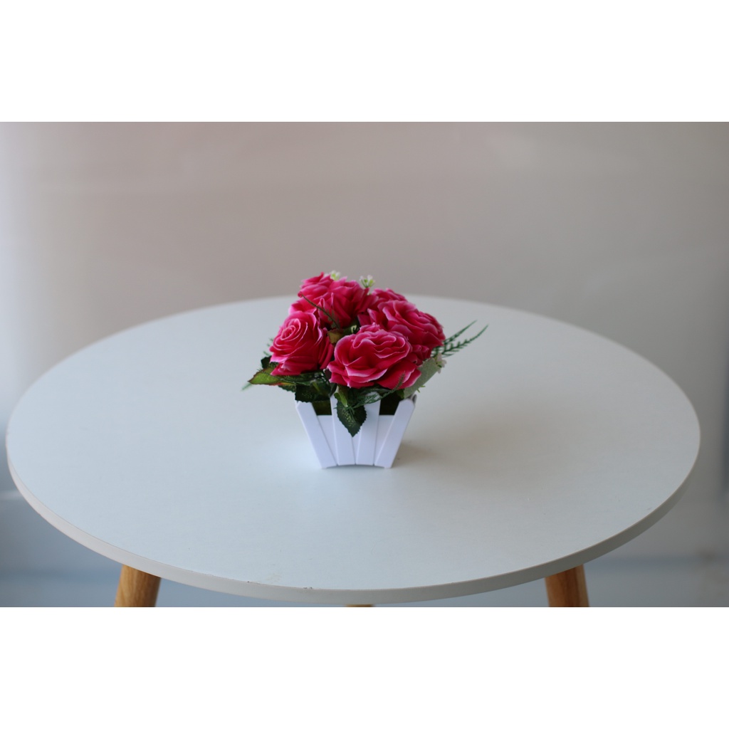 DODORY PT58 Pot Tanaman Hias Bunga Hias Plastik Ornamen Pot Bongsai Artificial Flower Decoration