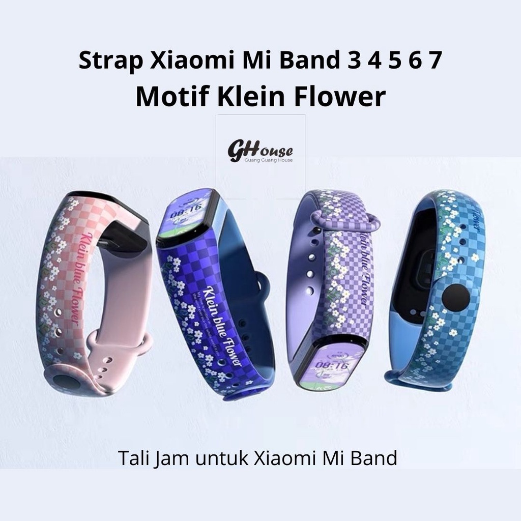 Strap Xiaomi Mi Band 7 6 5 4 3 Tali Pengganti Xiaomi Mi Band 7 6 5 4 3 Klien Flower Bunga Cantik