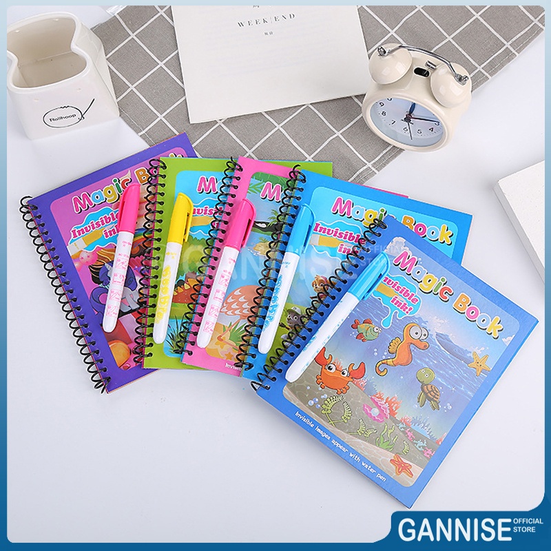 

Gannise Magic Water Drawing Painting Book Buku Gambar Mewarnai Edukasi GN-ST0027