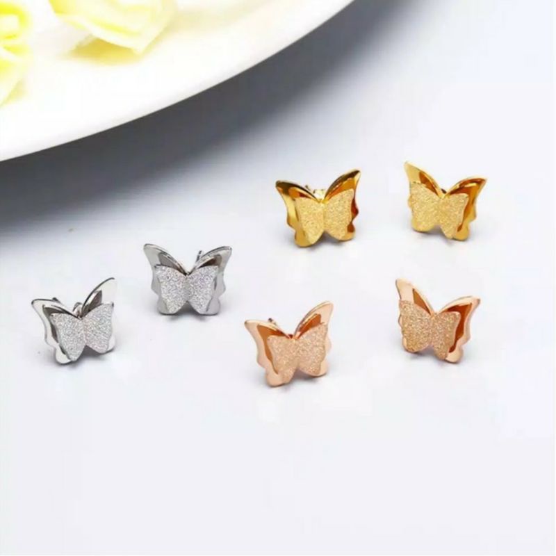 GG Anting Tusuk Butterfly Titanium# AT-133