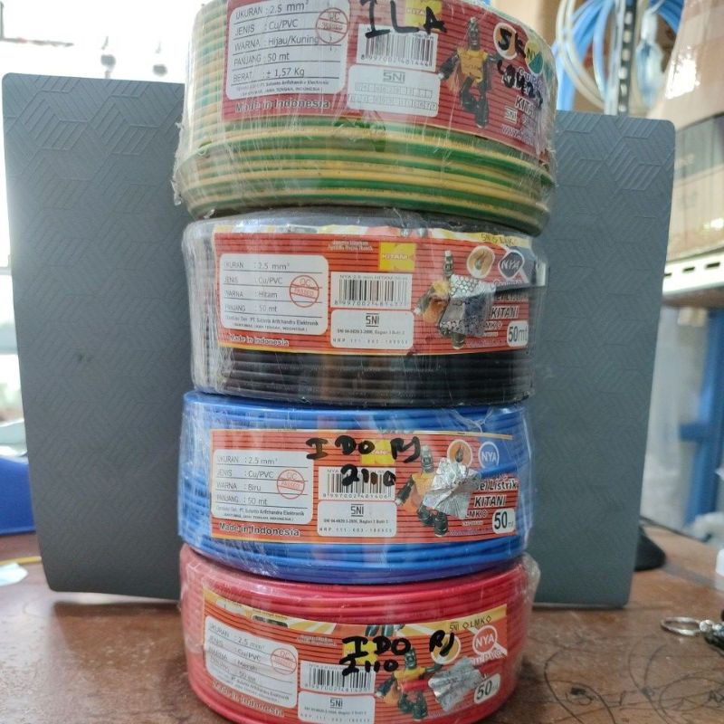 KABEL NYA 2,5 mm Harga 1 Meter KITANI TEMBAGA MURNI SNI