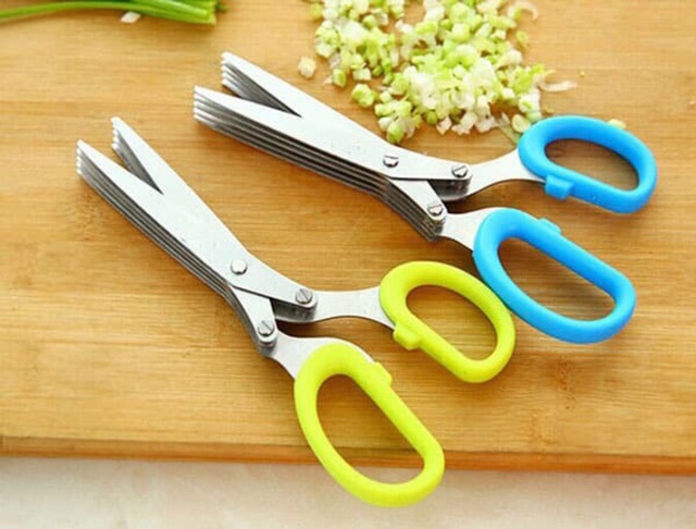 GUNTING 5 LAYER SCISSORS FIVE LAYER PEMOTONG SAYURAN BAWANG PRAKTIS