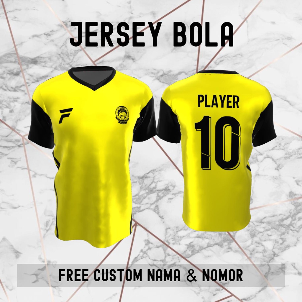 Jersey Malaysia Timnas Negara Bola Baju Kaos Custom Nama dan Nomor Punggung - 431