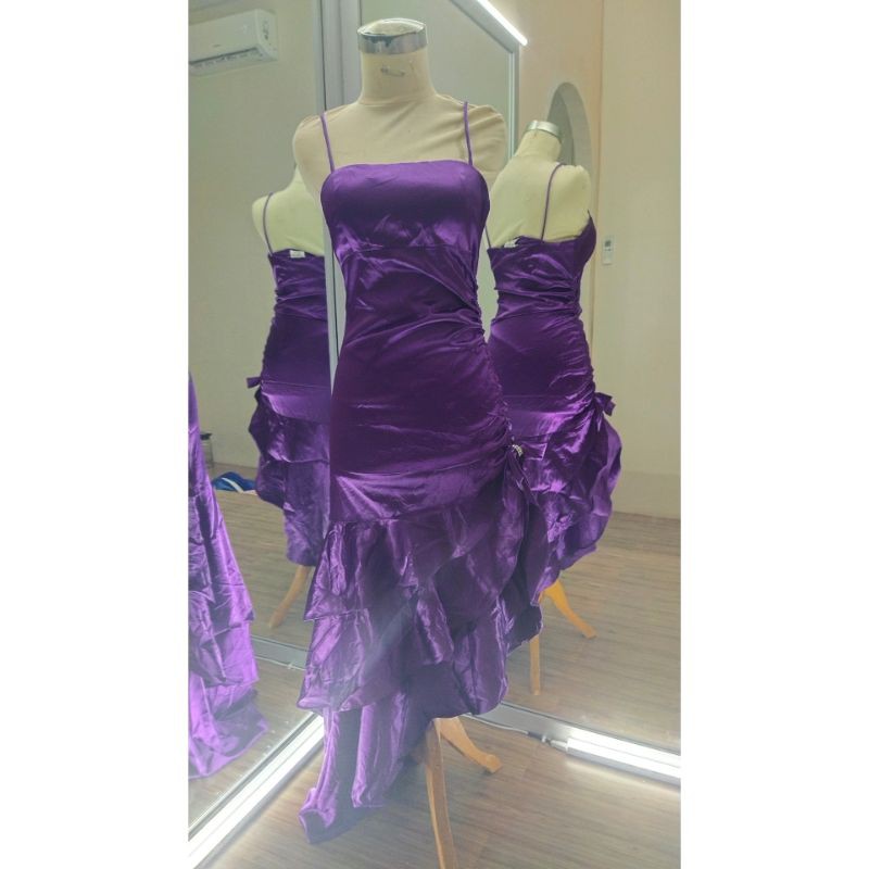 [GRATIS ONGKIR] Gaun pesta ungu 010 / Gaun pesta preloved / gaun pesta second